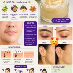 Facial Hair Removal Cream (current product image)